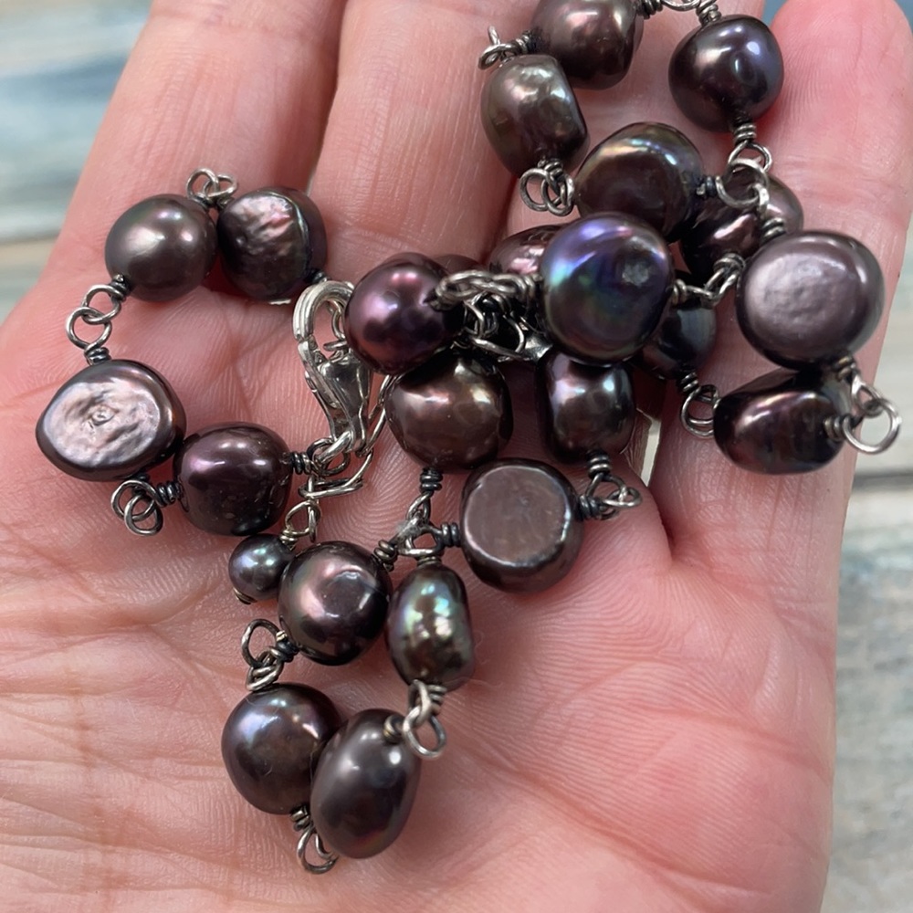 ⭐️Silpada Sterling Iridescent Pearl Necklace N1183 - Picture 6 of 6